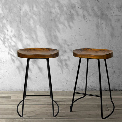 Artiss 2x Bar Stools Tractor Seat 65cm - Image 7