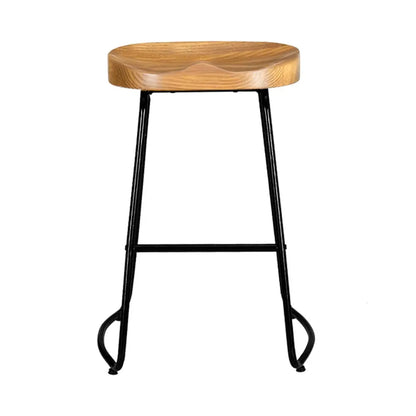 Artiss 2x Bar Stools Tractor Seat 65cm Wooden - Image 3