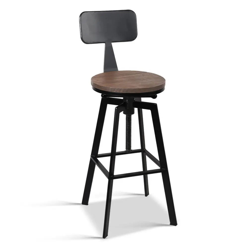Artiss Bar Stools Kitchen Counter Chairs Vintage Metal Chairs - Image 8