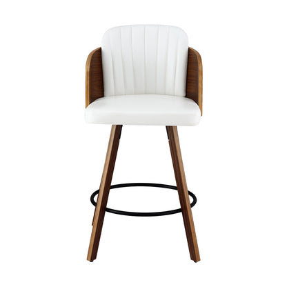 Artiss Wooden Bar Stools Swivel Kitchen Counter Stool Chair 58cm Seat Height - Image 3