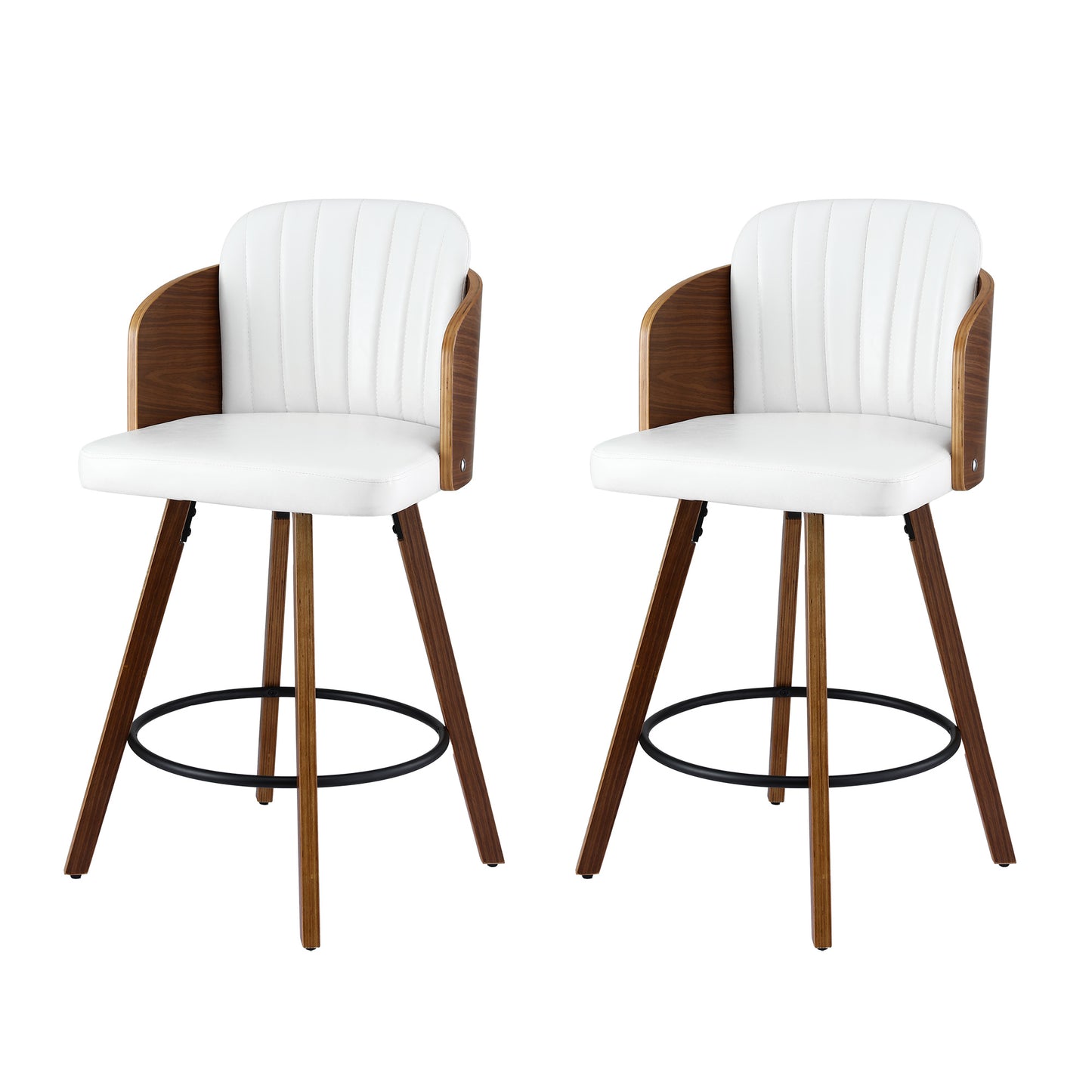 Artiss Wooden Bar Stools Swivel Kitchen Counter Stool Chair 58cm Seat Height
