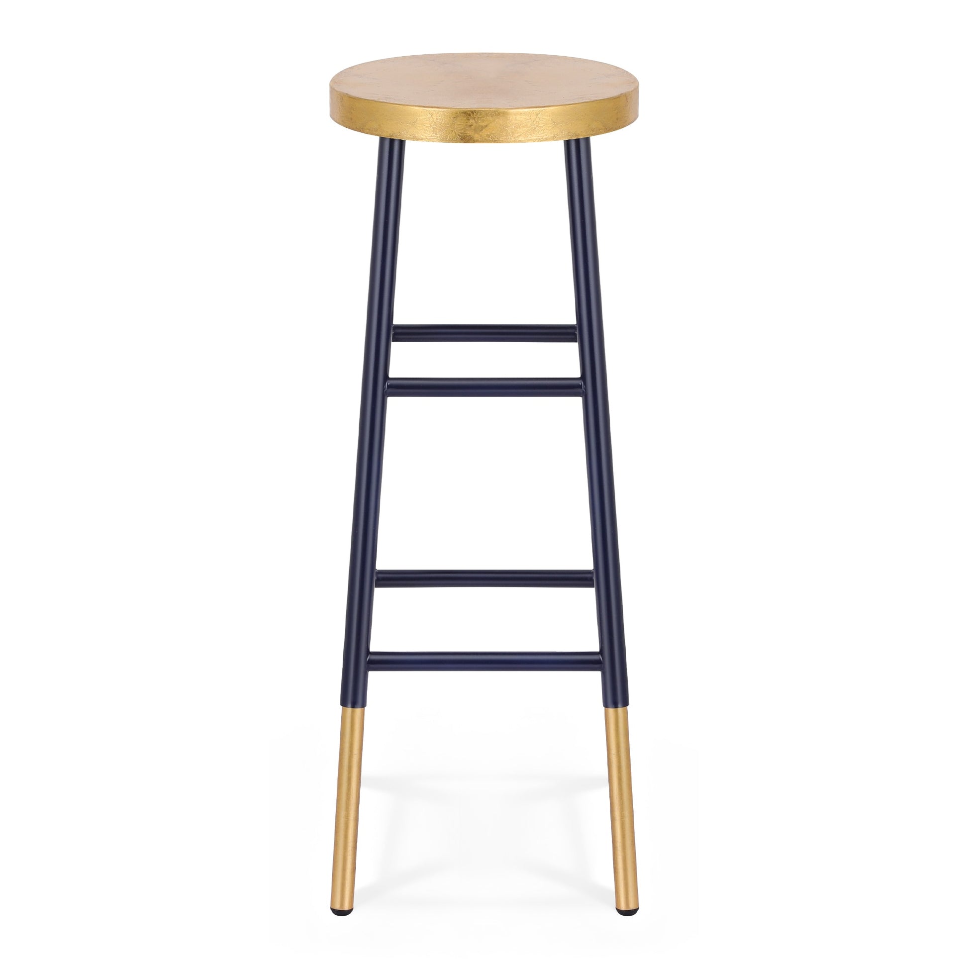 Artiss Bar Stools Metal Gold Navy - Image 3