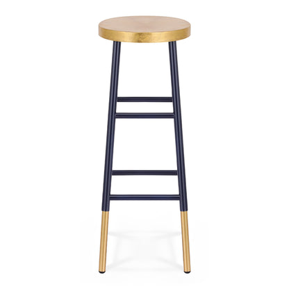Artiss Bar Stools Metal Gold Navy - Image 3