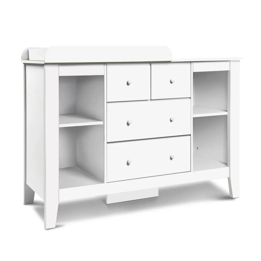 Keezi Baby Changing Table Diaper Station Drawers Chest Cabinet Nursery Furniture - Image 3