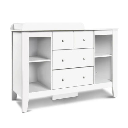 Keezi Baby Changing Table Diaper Station Drawers Chest Cabinet Nursery Furniture - Image 3