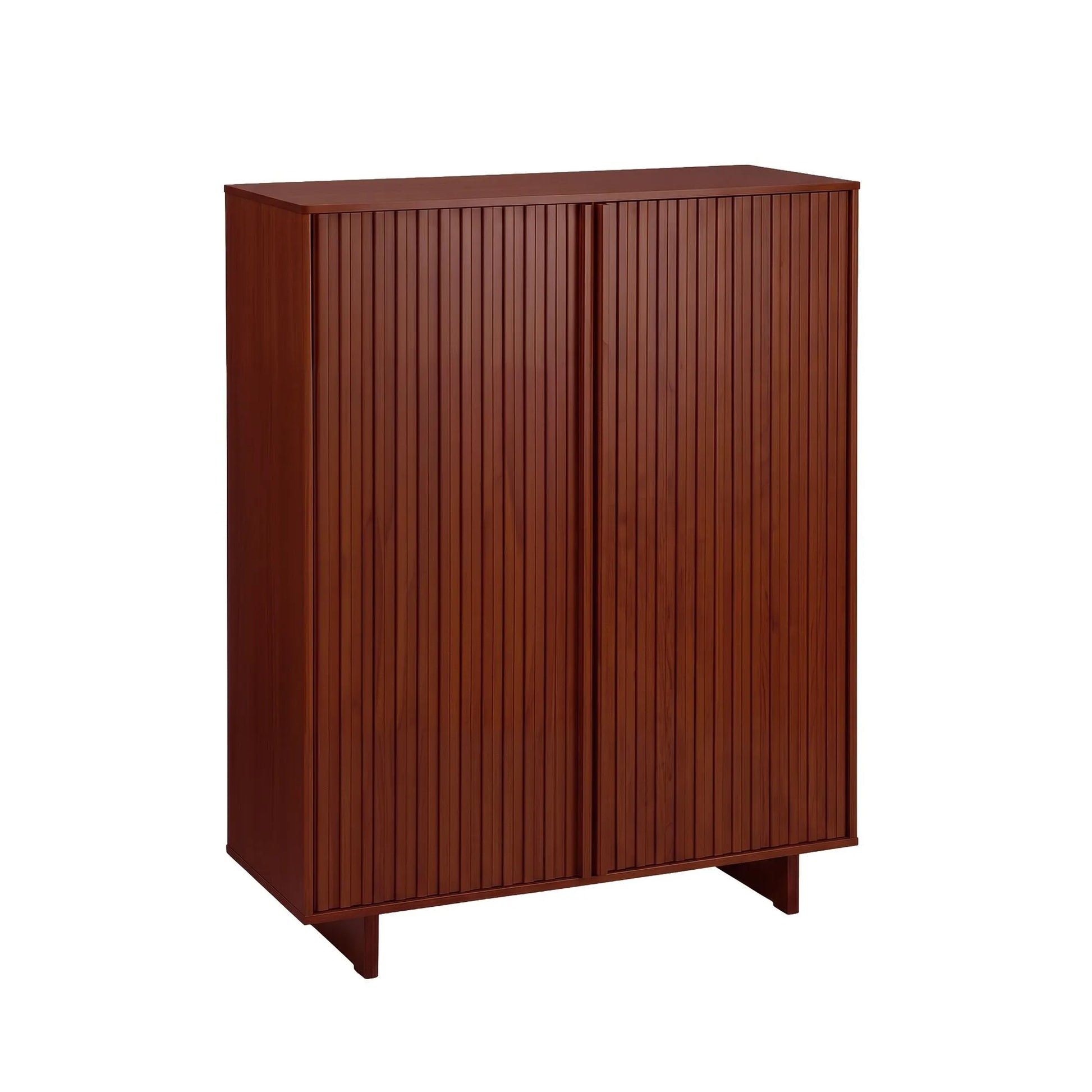 Artiss Shoe Cabinet 5 Tier Storage Organiser w/ Adjustable Shelves Bamboo - Image 4