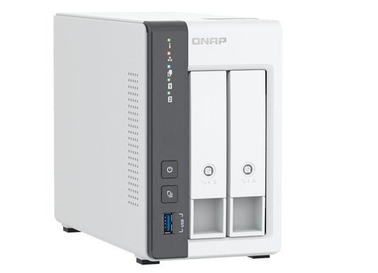 QNAP TS-216G 2-Bay NAS Storage System, 2.5GbE, Quad-Core 2.0GHz, 4GB RAM, Hot-Swappable, AI-Power...