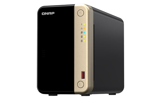 QNAP TS-264-8G 2 Bay desktop NAS 8 GB DDR4 onboard not expandable 2 x 3.5'/2.5' SATA 6Gb/s drive...
