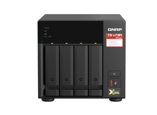 QNAP TS-473A-8G 4 Bay NAS 8G DDR4 AMD V1500B quad-core 2.2 GHz processor 2x M.2 2280 PCIe Gen3 x1...