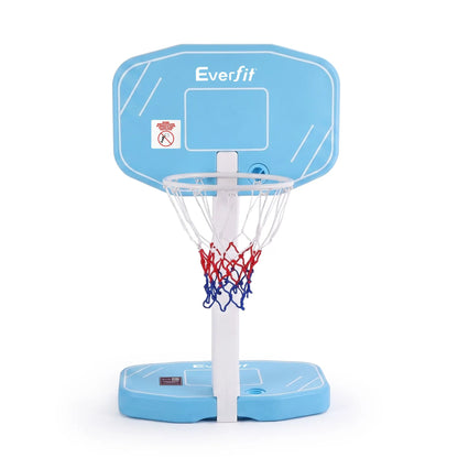 Everfit 2 in 1 Pool Basketball Hoop Volleyball Net Set Water Sports Game Combo Weighted Base Blue - Image 3