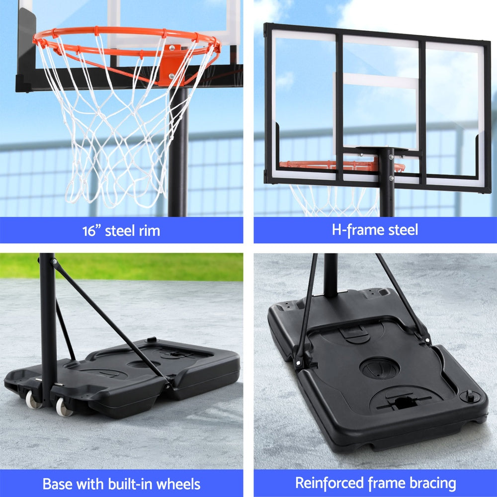 Everfit 3.05M Basketball Hoop Stand System Portable Height Adjustable w/ Knob - Image 5