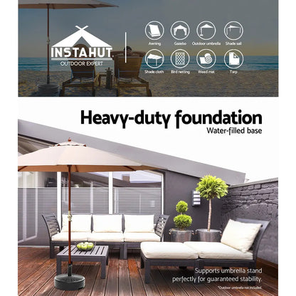 Instahut 51cm Outdoor Umbrella Base Round Stand Pod - Image 4