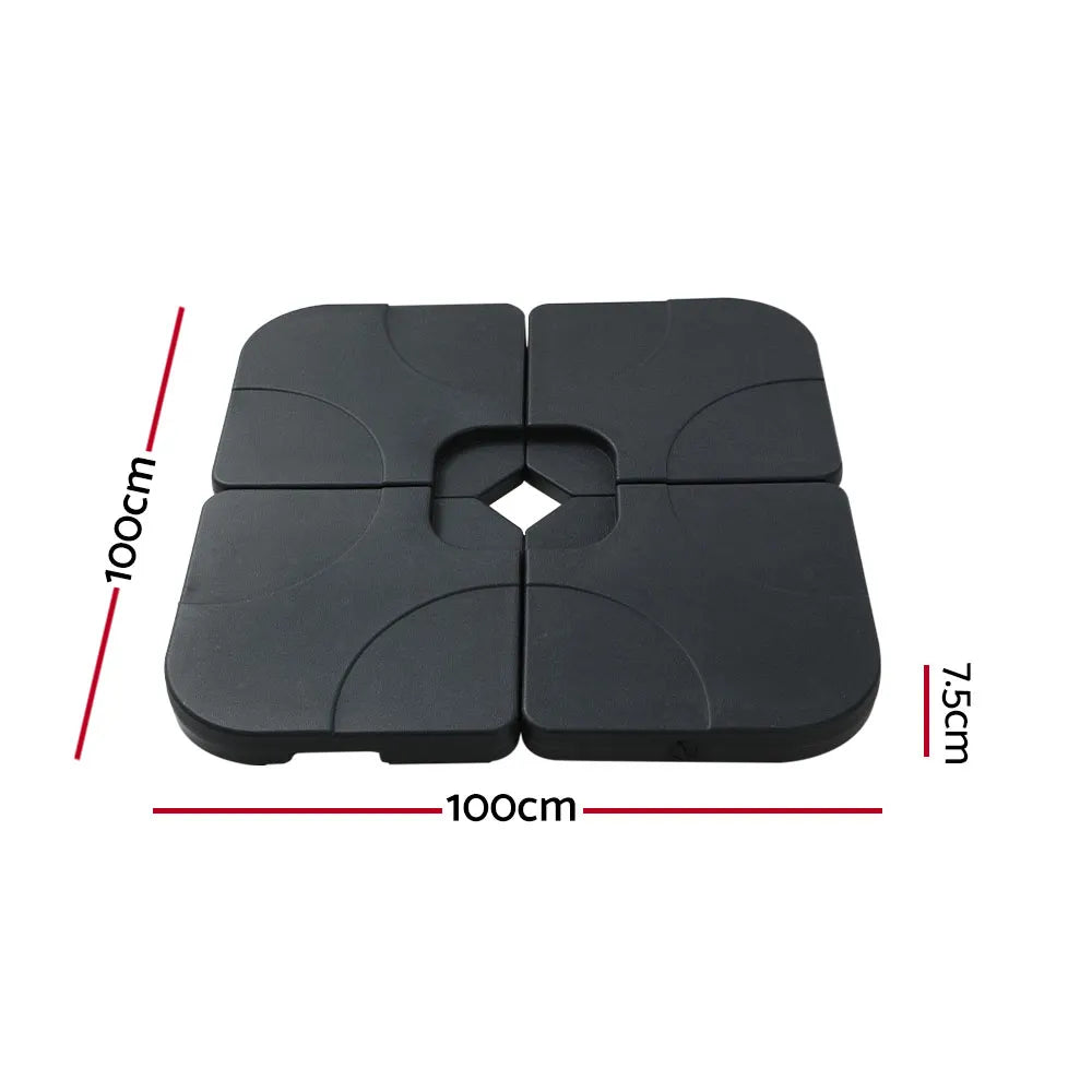 Instahut Outdoor Umbrella Base 50cm 4 Plates Stand Pod Cantilever - Image 2