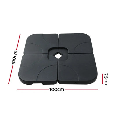Instahut Outdoor Umbrella Base 50cm 4 Plates Stand Pod Cantilever - Image 2
