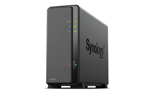 Synology DiskStation DS124 1-Bay 3.5' Diskless 1xGbE NAS (Tower) , Realtek RTD1619B 64-bit 4-core...
