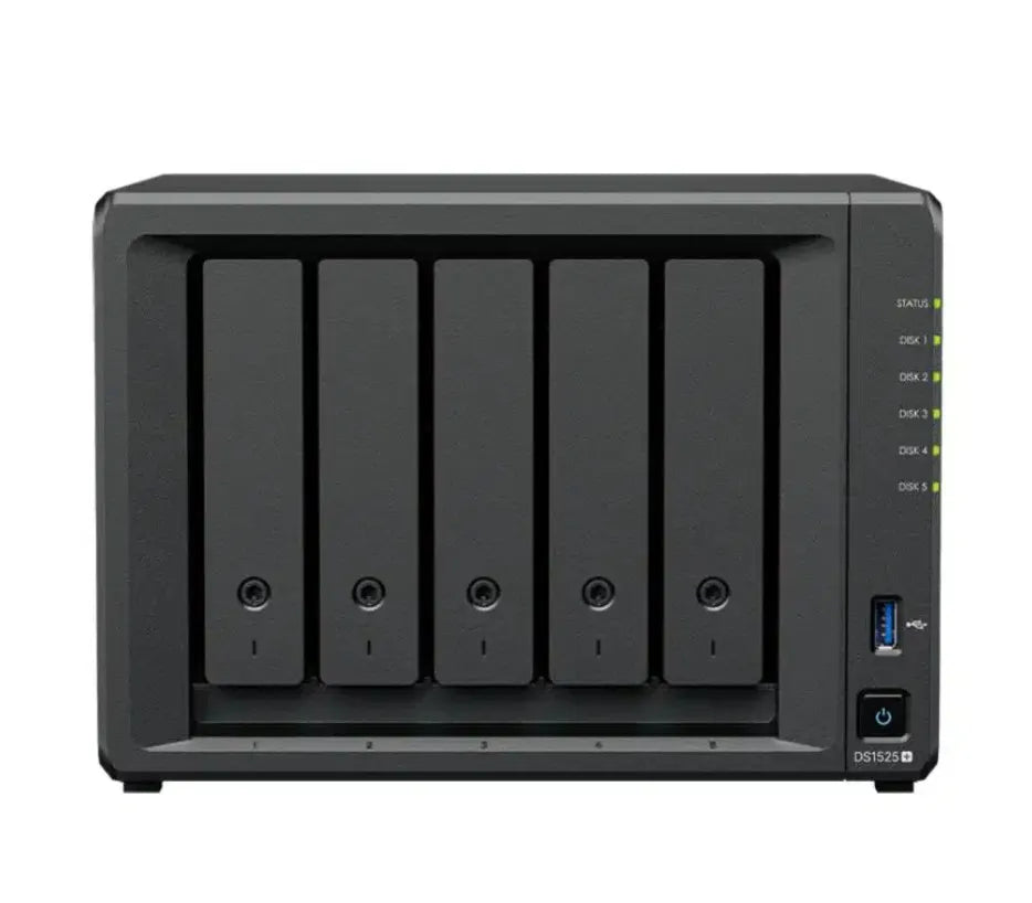 Synology DiskStation DS1525+ 5-Bay 3.5' , 2x 2.5 GbE (Tower), AMD Ryzen Quad Core 2.2GHz, 8GB RAM...