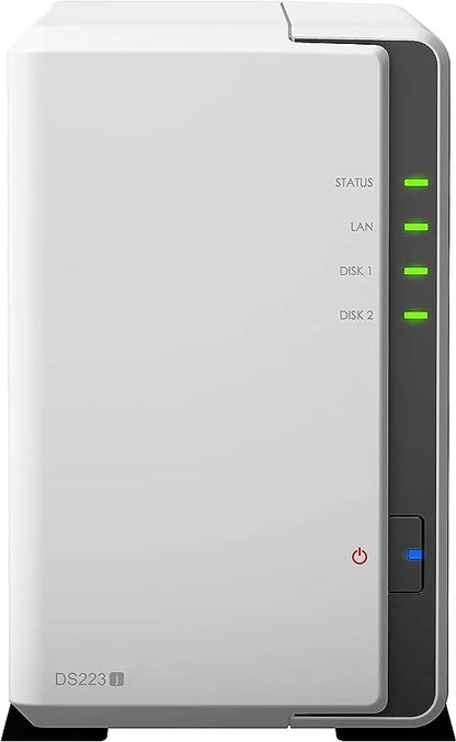 Synology DiskStation DS223J 2-Bay 3.5' SATA HDD/ 2.5' SATA SSD/  4-core 1.7 GHz  / 1 GB DDR4 non... - Image 2