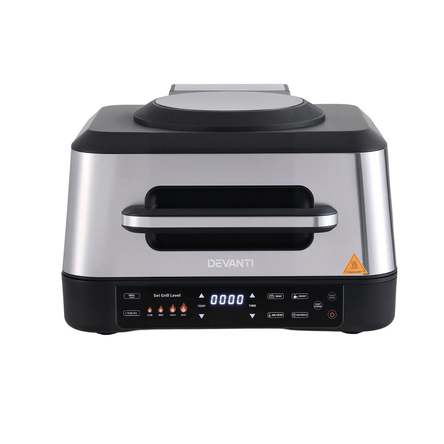 Devanti 5-in-1 Electric BBQ Grill Air Fryer, 2200W 8L Smart Thermometer - Image 3