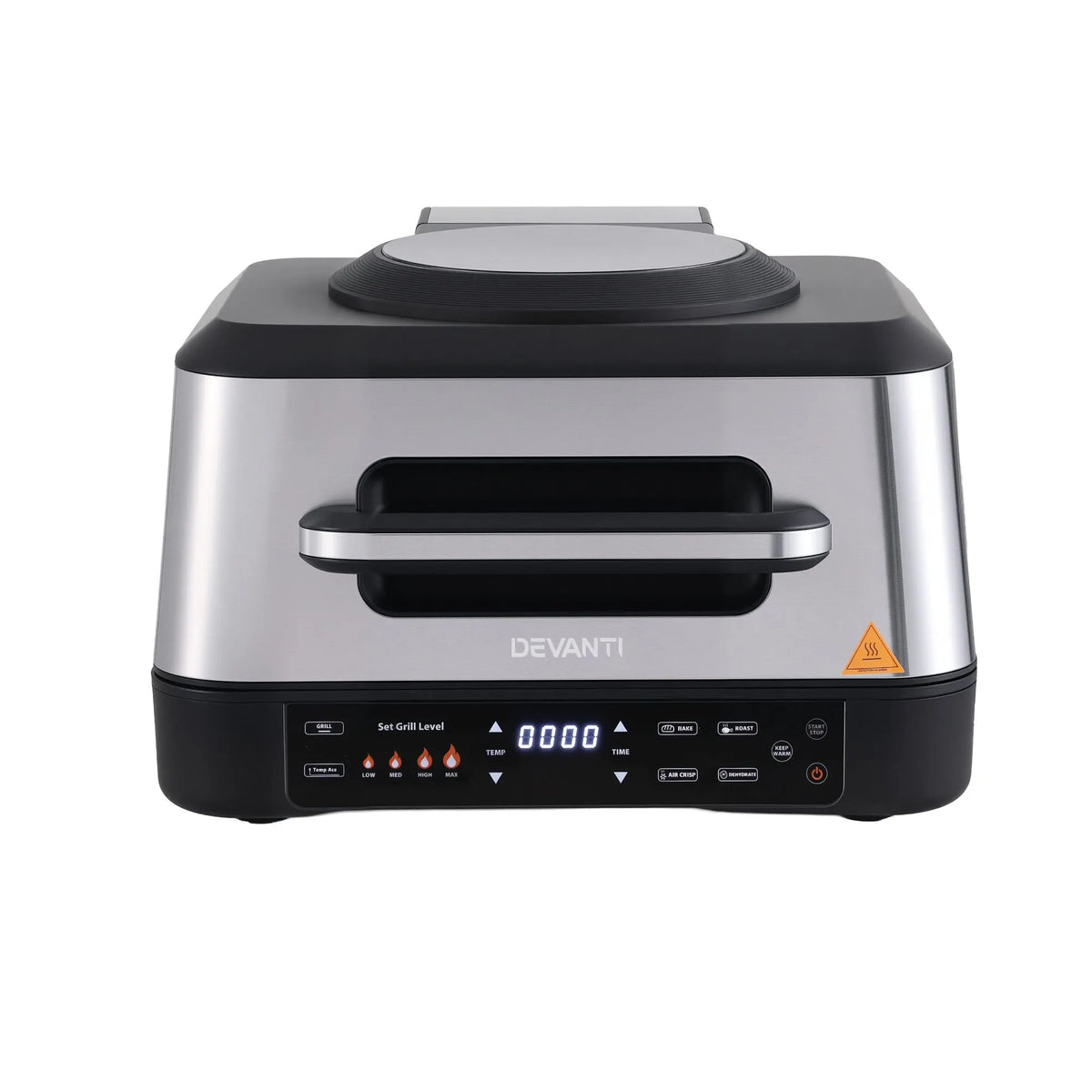 Devanti 5-in-1 Electric BBQ Grill Air Fryer, 2200W 8L Smart Thermometer - Image 3