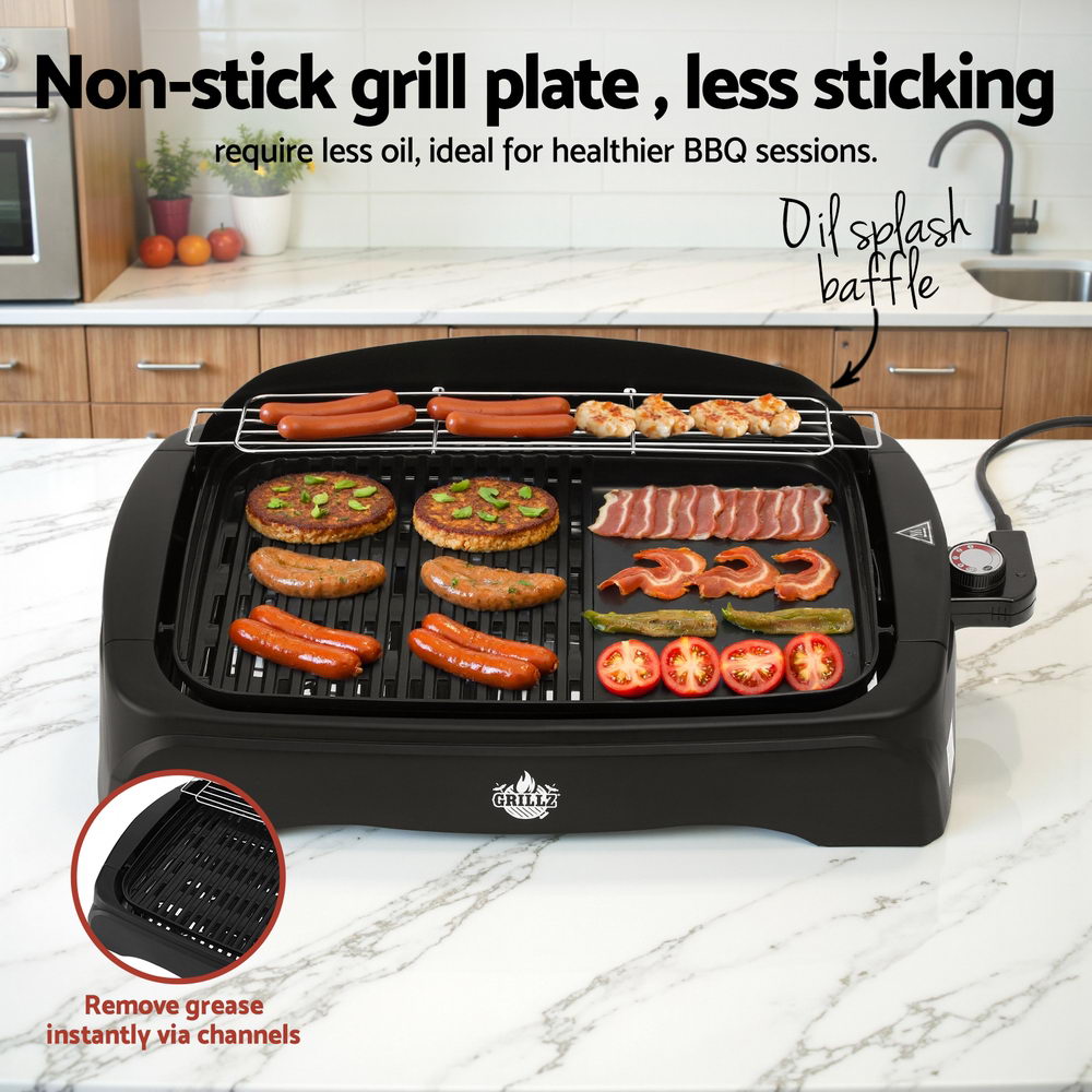 Grillz 1950W Electric BBQ Grill Non-stick Plate for Indoor Outdoor - Image 4