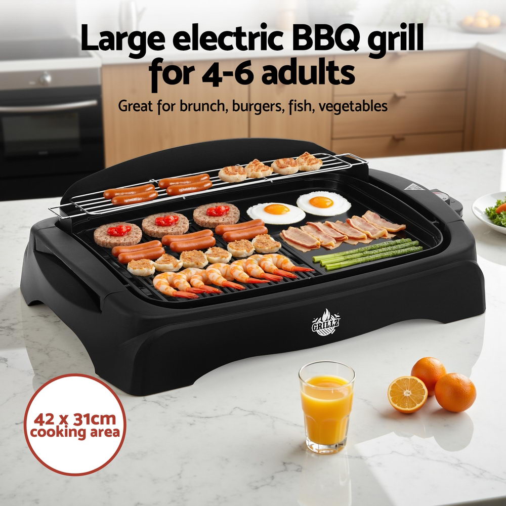 Grillz 1950W Electric BBQ Grill Non-stick Plate for Indoor Outdoor - Image 8