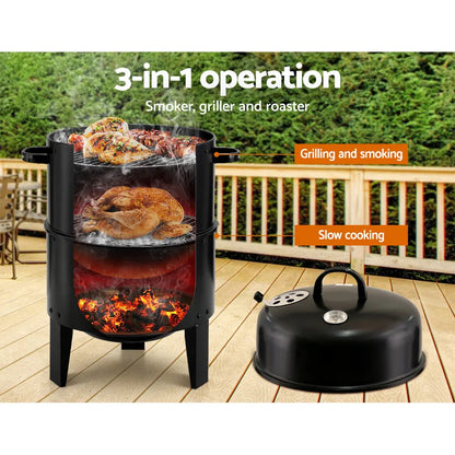 Grillz BBQ Grill 3-In-1 Charcoal Smoker - Image 5