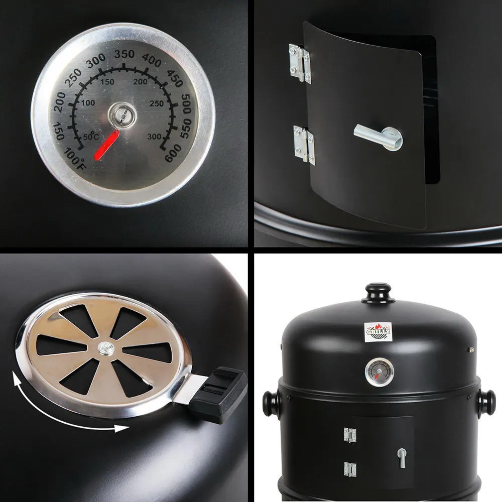 Grillz BBQ Grill 3-In-1 Charcoal Smoker - Image 7