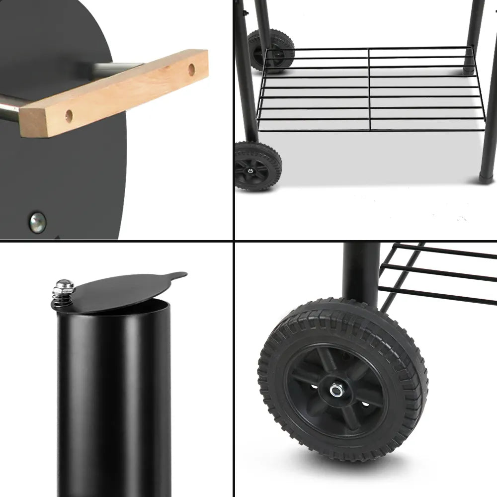Grillz BBQ Grill 2-In-1 Offset Charcoal Smoker - Image 7