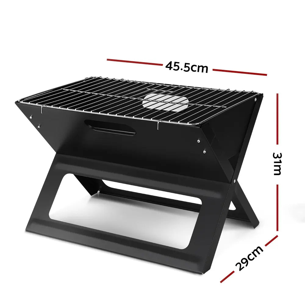 Grillz BBQ Grill Charcoal Smoker Foldable - Image 2