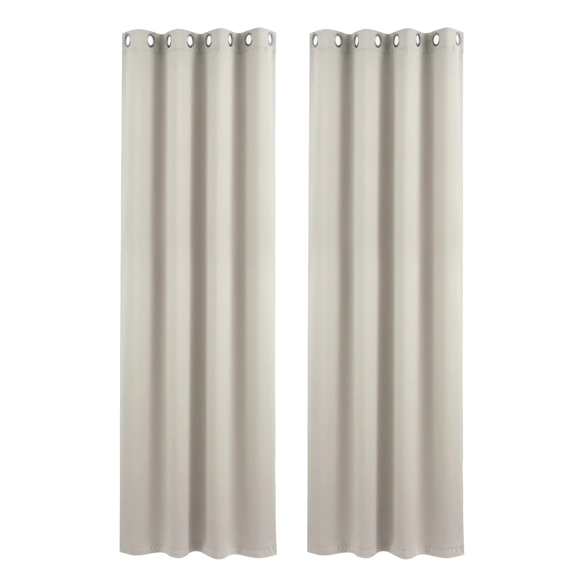 Artiss Blockout Curtains 2X 132x213cm Thermal Insulated Eyelet Drapes Beige - Image 2