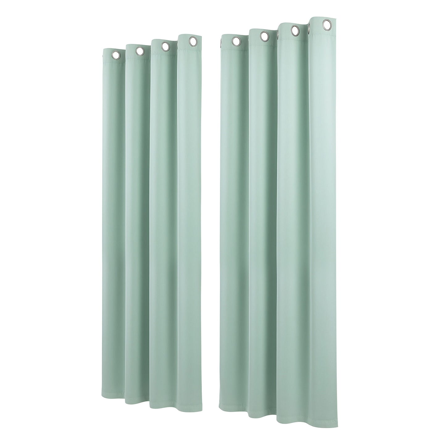 Artiss Blockout Curtains 2X 132x213cm Thermal Insulated Eyelet Drapes Green - Image 4
