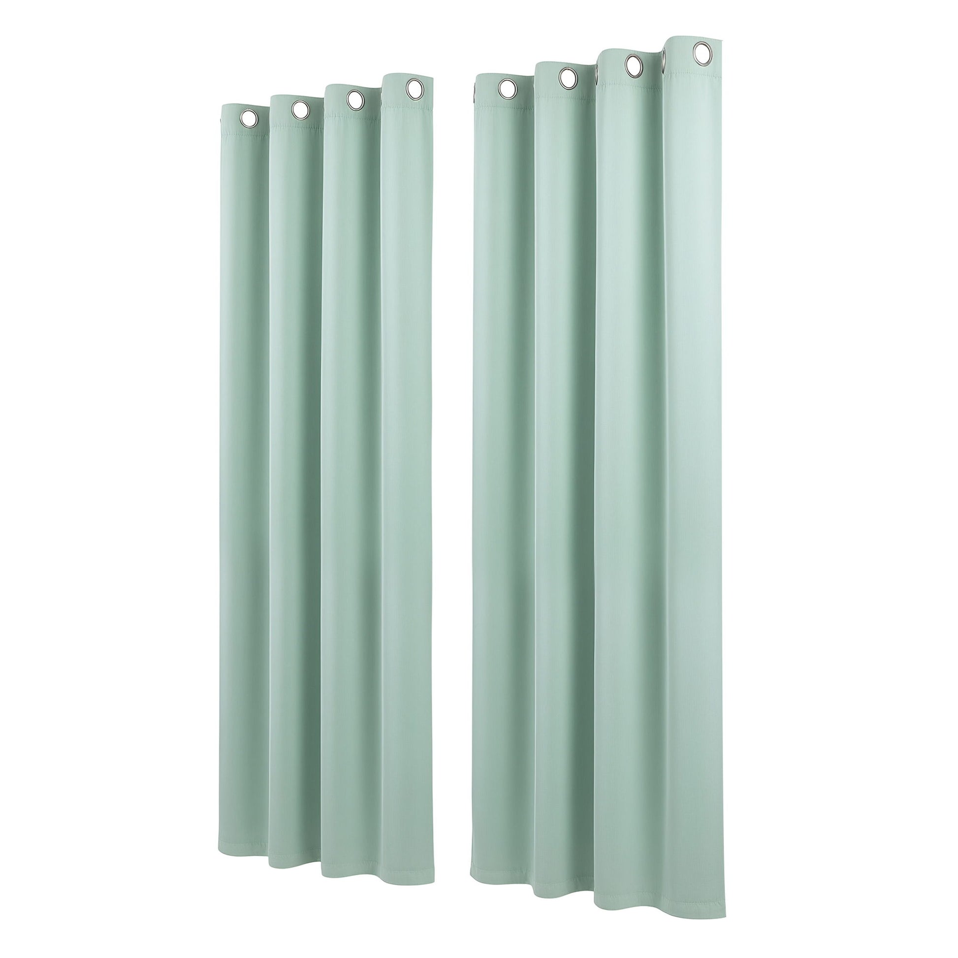 Artiss Blockout Curtains 2X 132x213cm Thermal Insulated Eyelet Drapes Green - Image 4