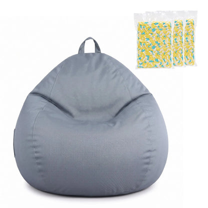 Artiss Outdoor Bean Bag Chair with Filler Splash-Proof Beanbag Sofa for Adults Teens Kids DIY Stuffable Bean Bag for Patio Poolside Relaxing, Grey - Image 4