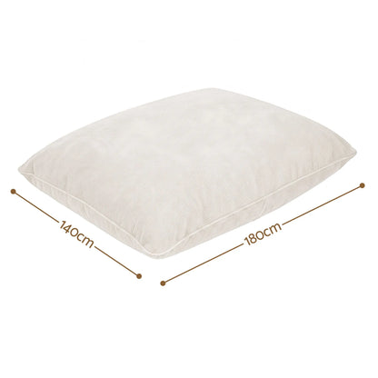 Artiss 3 in 1 Bean Bag Chair Cover (No Filler) Convertible Bean Bag for Adults, Corduroy Stuffed Animal Storage Bean Bag Cover Washable for Living Room Bedroom, Beige - Image 3