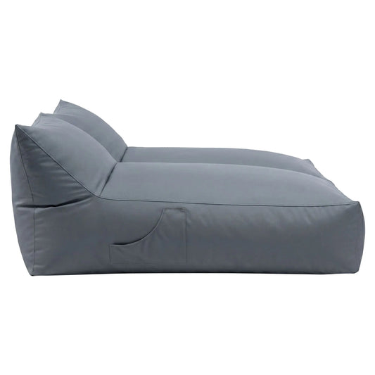Artiss Outdoor Bean Bag Chair Cover (No Filler) 2 Seater Beanbag Lounge Sofacover Adults Splash-Proof Large Bean Bag Cover for Patio Poolside Relaxing Indoor, Grey - Image 3