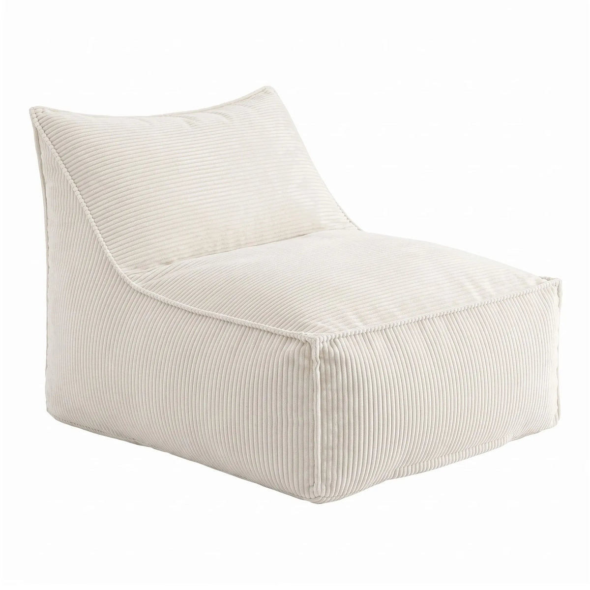 Artiss Bean Bag Chair Cover (No Filler) Soft Corduroy Stuffed Animal Storage Bean Bag Cover for Adults, Washable Lazy Sofa Cover for Living Room Bedroom, Beige - Image 2
