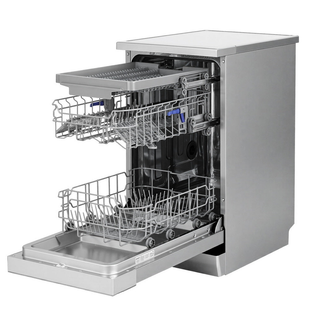 Devanti 10 Place Settings Freestanding Dishwasher Silver - Image 3