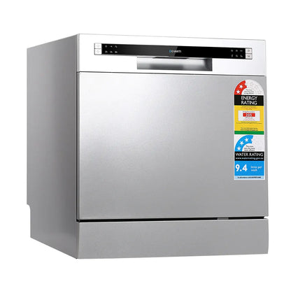 Devanti 8 Place Settings Benchtop Dishwasher Sliver - Image 7