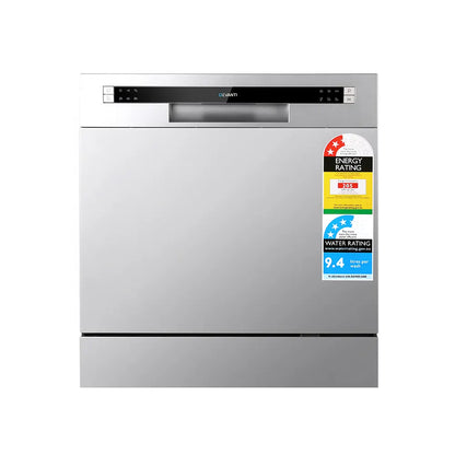 Devanti 8 Place Settings Benchtop Dishwasher Sliver - Image 3