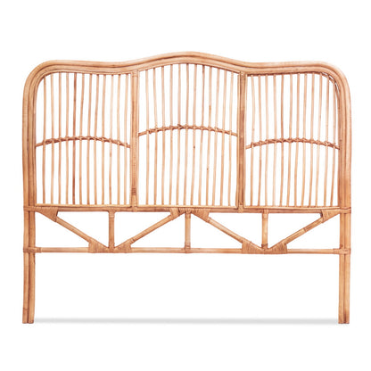 Artiss Bed Headboard Double Bedhead Rattan - NERO Pine - Image 3