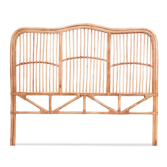 Artiss Bed Headboard Double Bedhead Rattan - NERO Pine - Image 3