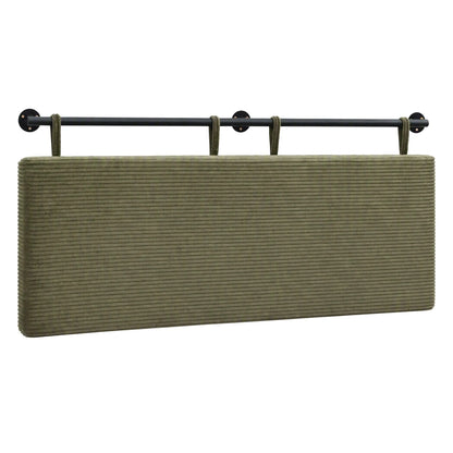 Artiss Wall Mounted Headboard Double Corduroy Upholstered Hanging Bed Head - Image 2