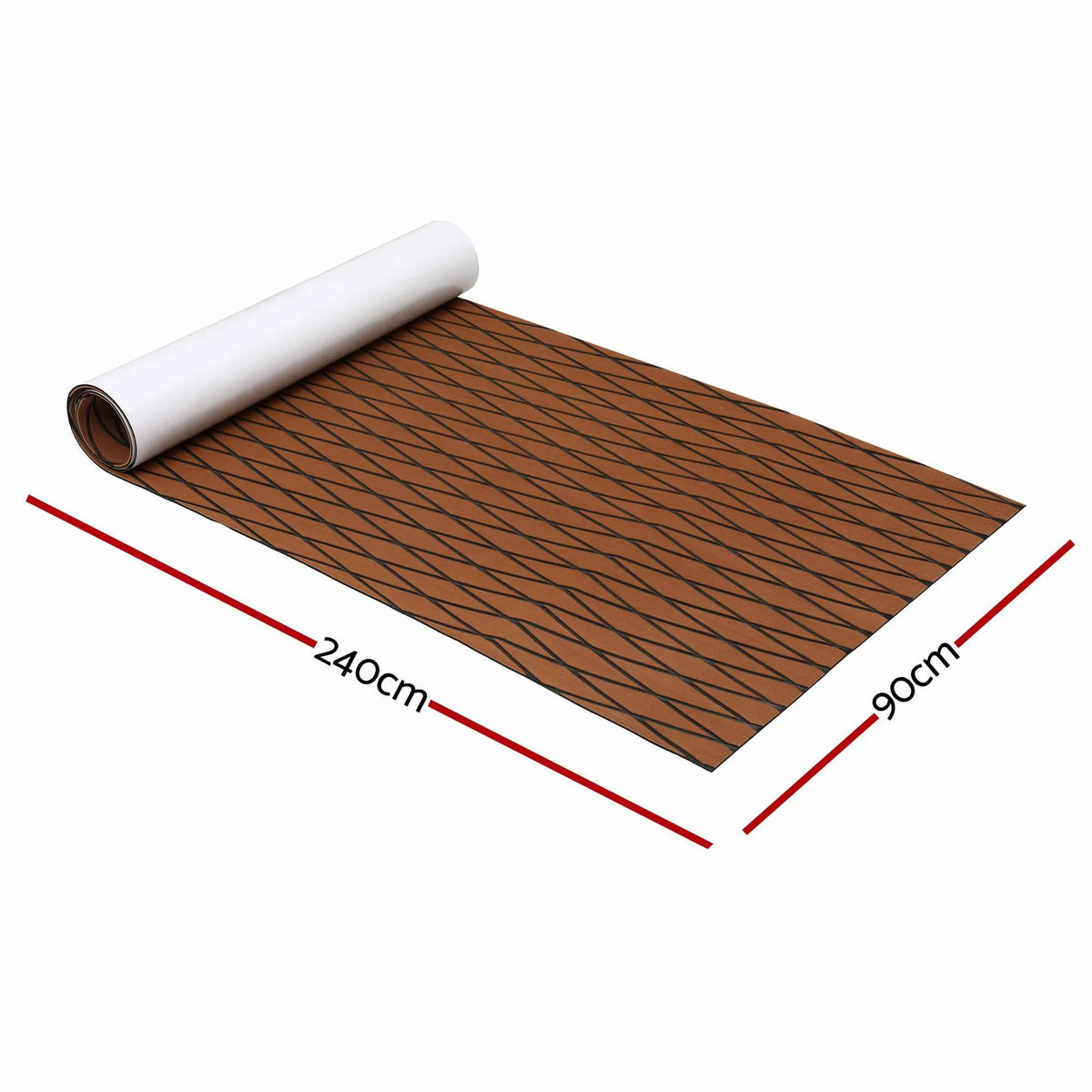 Seamanship EVA Foam Boat Flooring Decking Mat 240x90cm 6mm Diamond Brown - Image 7