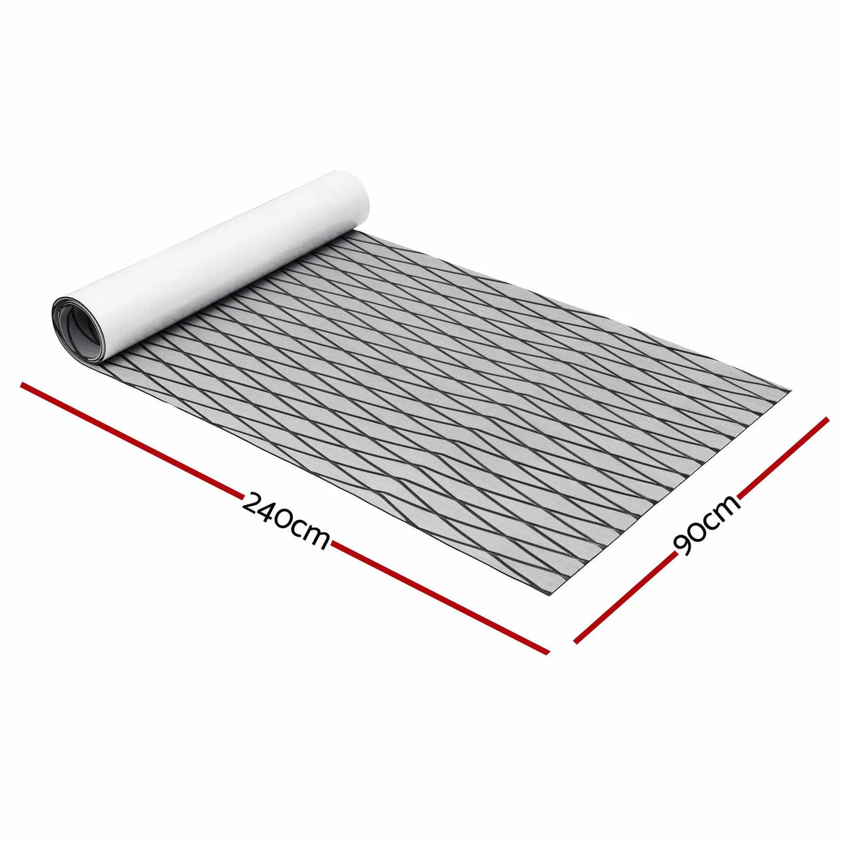 Seamanship EVA Foam Boat Flooring Deck Mat 240x90cm 6mm Diamond Light Grey - Image 7