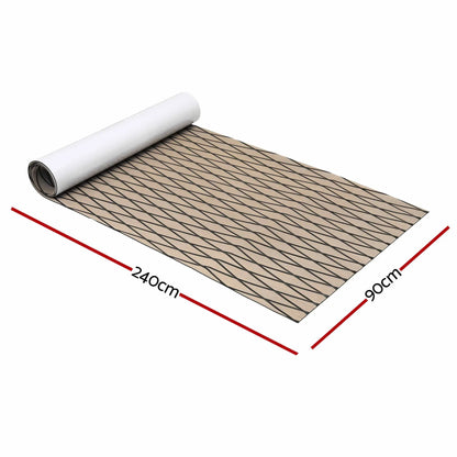 Seamanship EVA Foam Boat Flooring Decking Mat 240x90cm 6mm Diamond Taupe - Image 7