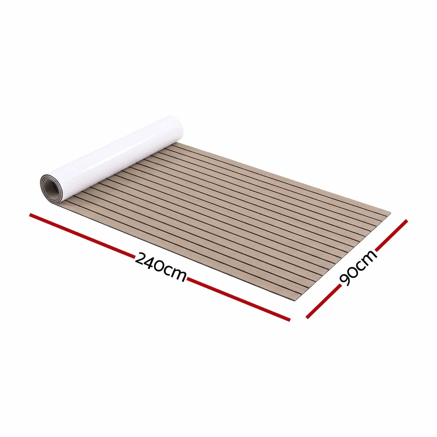 Seamanship Boat Flooring, EVA Foam Decking Mat, 240x90cm, Taupe - Image 2