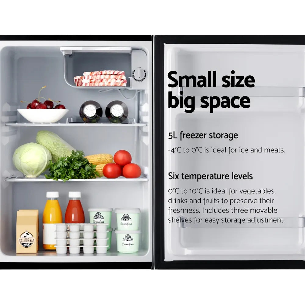 Devanti 70L Bar Fridge Black - Image 5