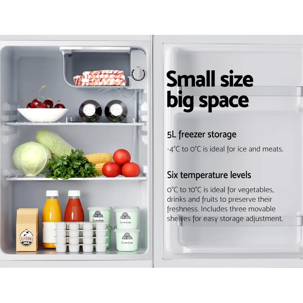 Devanti 70L Portable Mini Bar Fridge - White - Image 5
