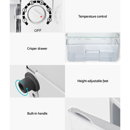 Devanti 95L Bar Fridge White - Image 6