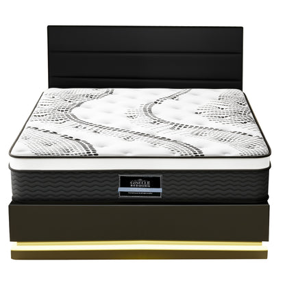 Artiss RGB LED Queen Bed Frame with 32cm Giselle Mattress Set - Image 4